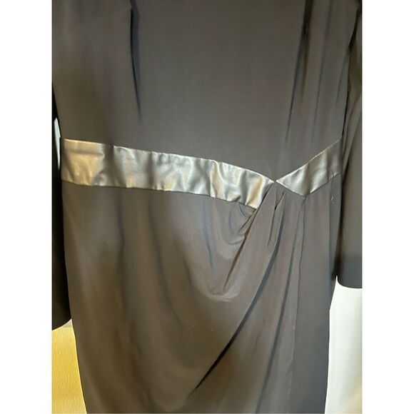Lauren Ralph Lauren Women’s Size 16 Long Sleeve Dress Black Faux Leather Waist - Picture 5 of 9